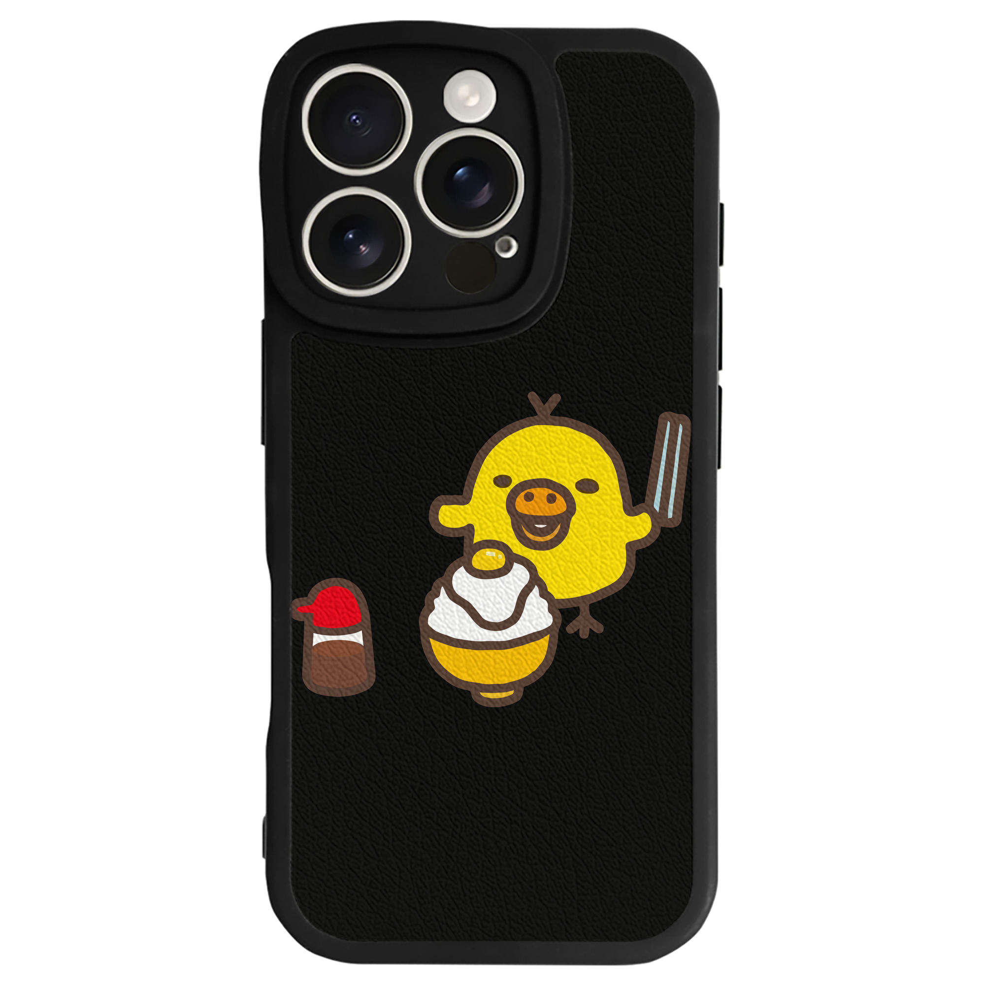 （画像用） リラックマ リラックマ キイロイトリ Rilakkuma Korilakkuma Kiiroitori 【iPhone 16シリーズ対応】シリコンスマホケース（レザー調） 材質：シリコン